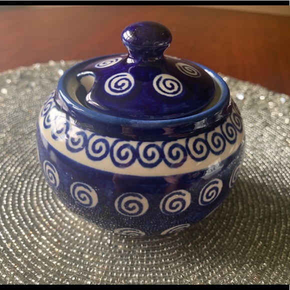 Boleslawiec Pottery Other - Boleslaweic Polish pottery handmade sugar bowl. Beautiful!❣️